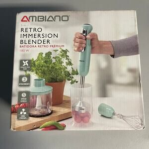NWT Ambiano 3-in-1 Retro Immersion Blender Brand New 180W